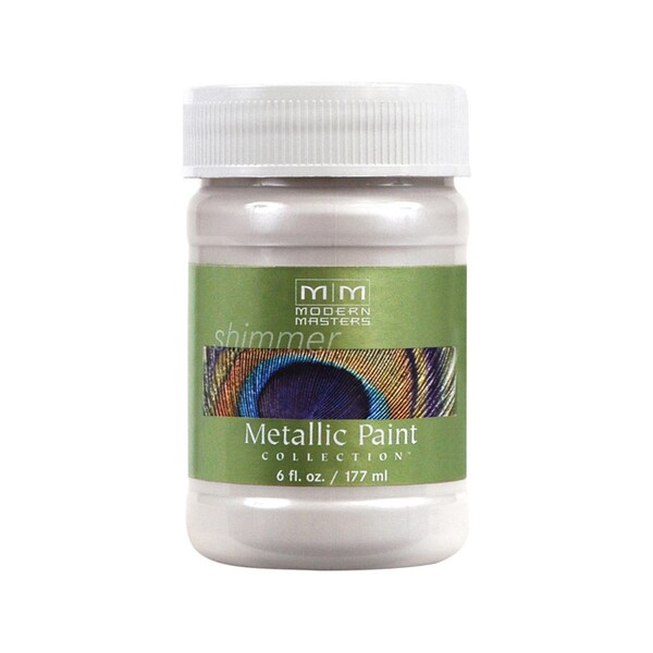 Modern Masters Modern Masters Metallic Paint Collection Satin Oyster Water-Based Metallic Paint 6 oz ME70506 - main